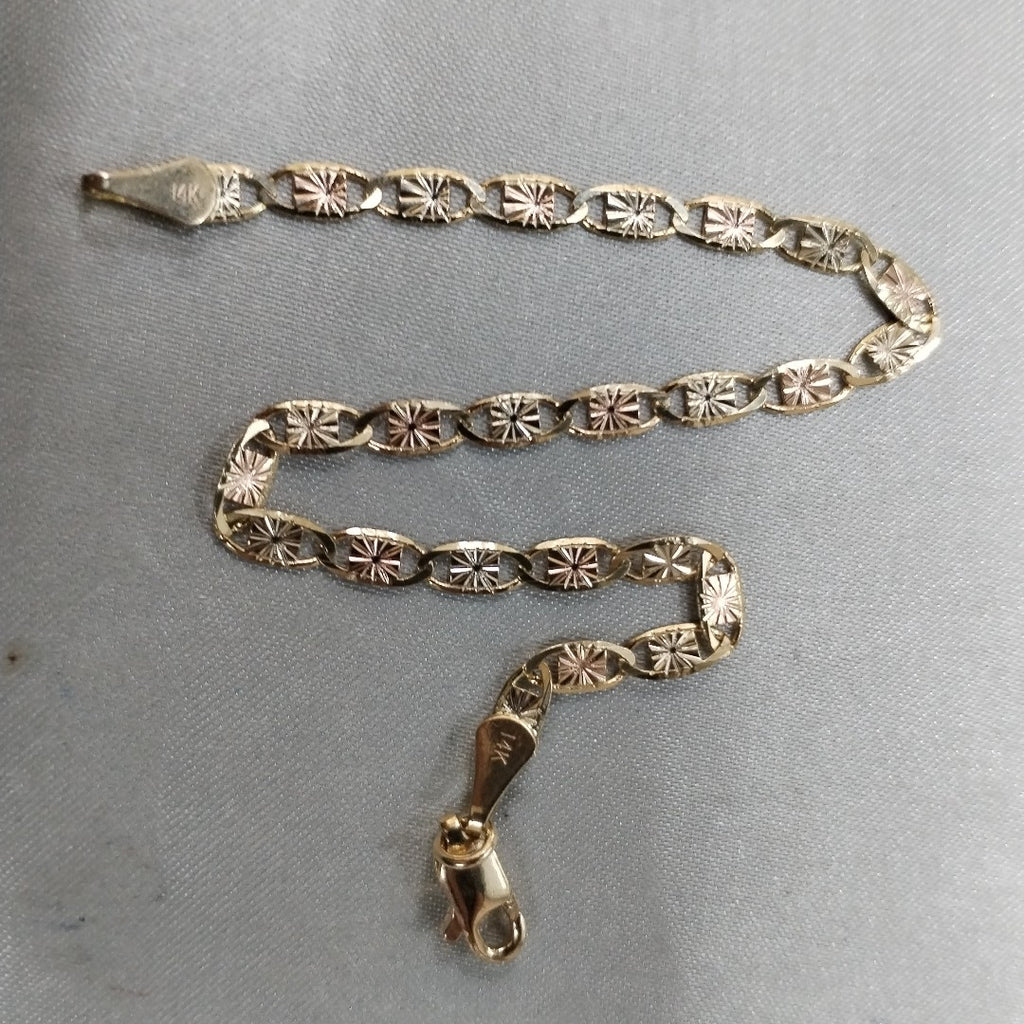 PULSERA GUCHI 14K 18 CM 3 GR (NUEVO)