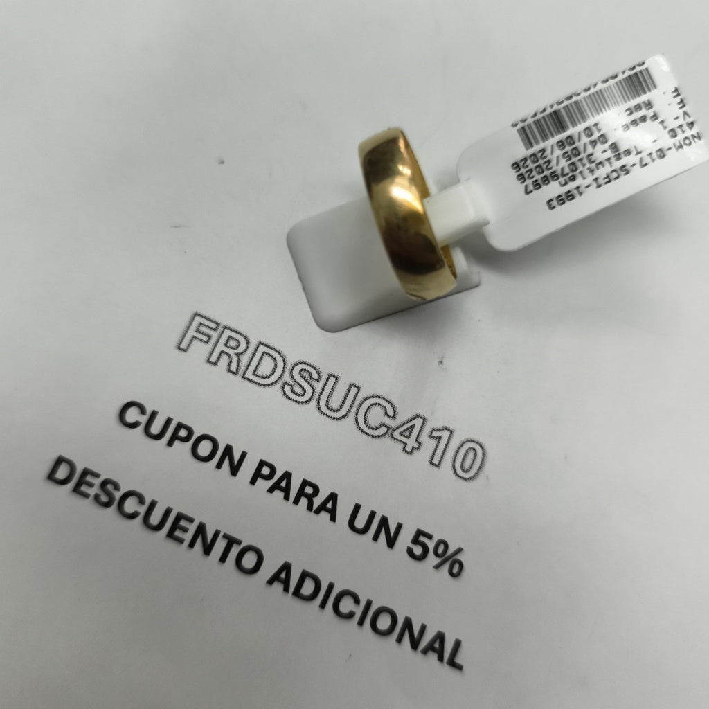 ARGOLLA ORO 14 K 2.3 GRMS (SEMINUEVO)