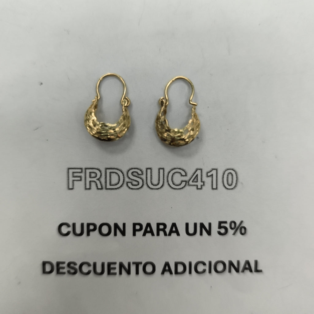 ARETES PAR ORO 10 K 1.2 GRMS (SEMINUEVO)
