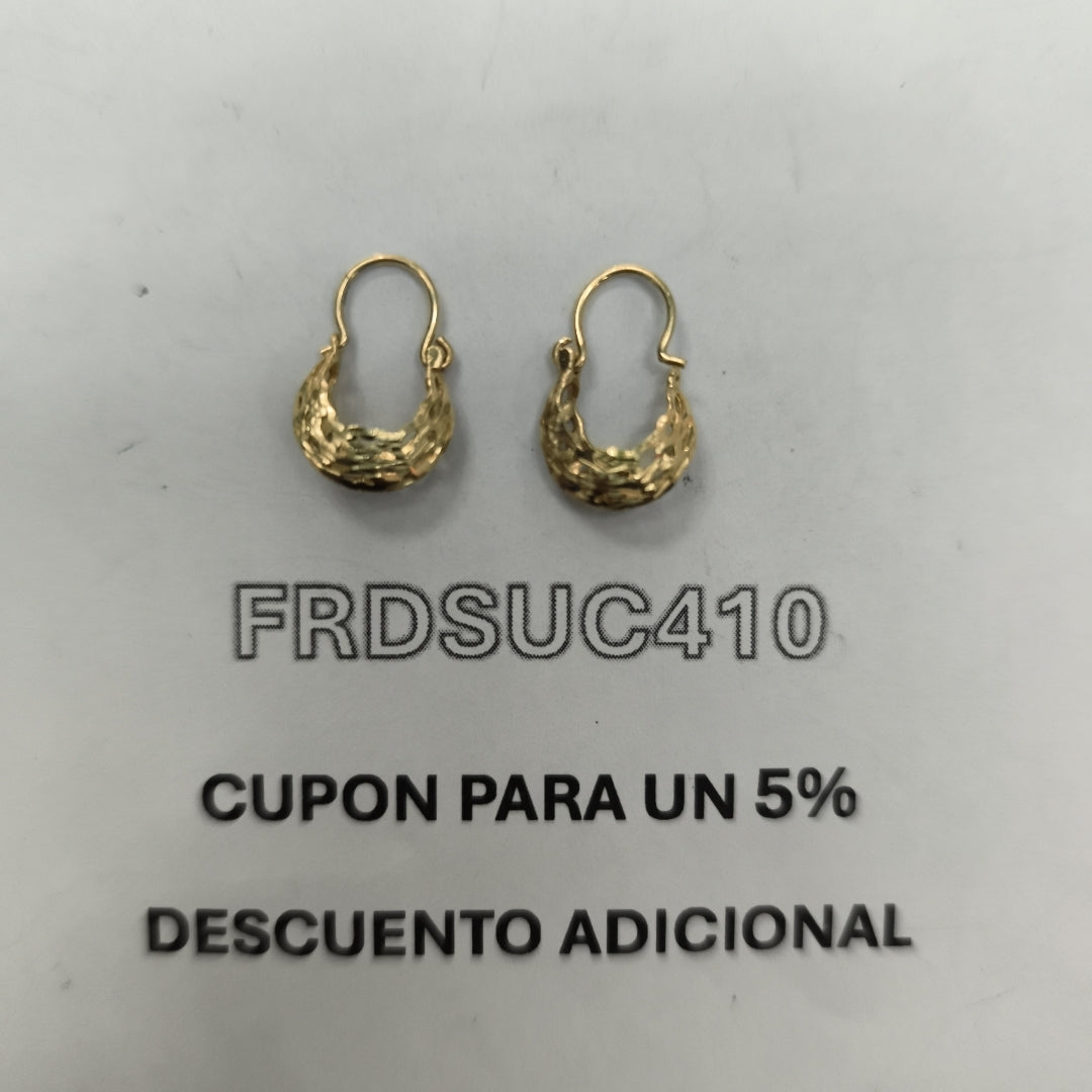 ARETES PAR ORO 10 K 1.2 GRMS (SEMINUEVO)