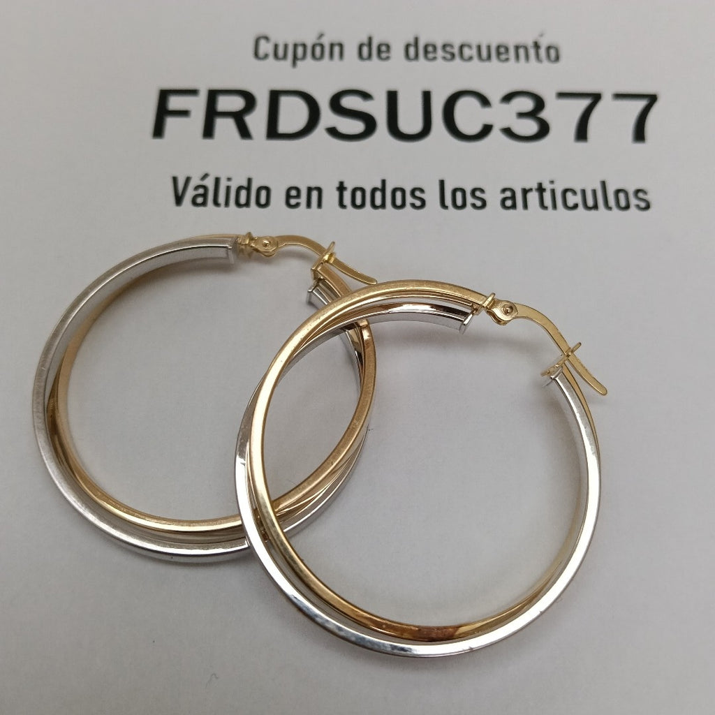 ARETES PAR ORO 14 K 3.3 GRMS (SEMINUEVO)