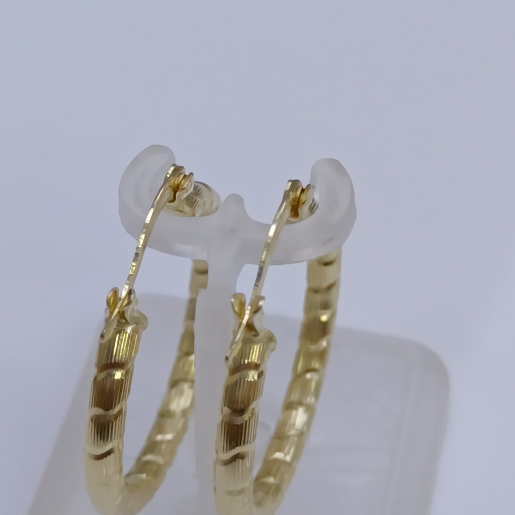 ARETES ARRACADAS LABRADAS 14K 3.2 GR (NUEVO)