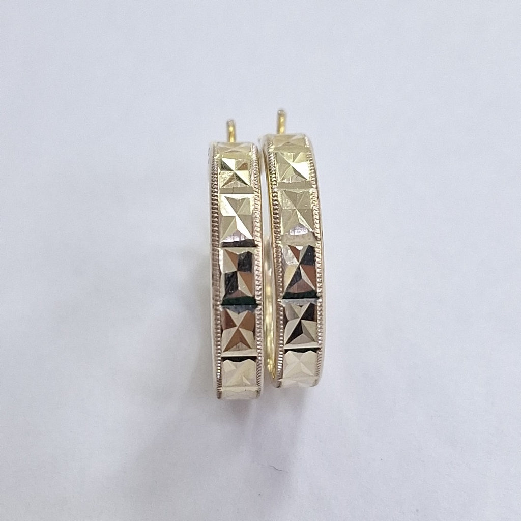 ARETES ARRACADAS LABRADAS 10K 2.4 GR (NUEVO)