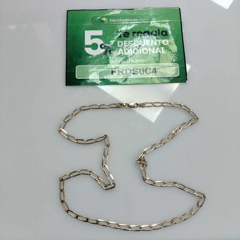 CADENA TEJIDO ESLABONES 11.1G 55 CM 14K (NUEVO)