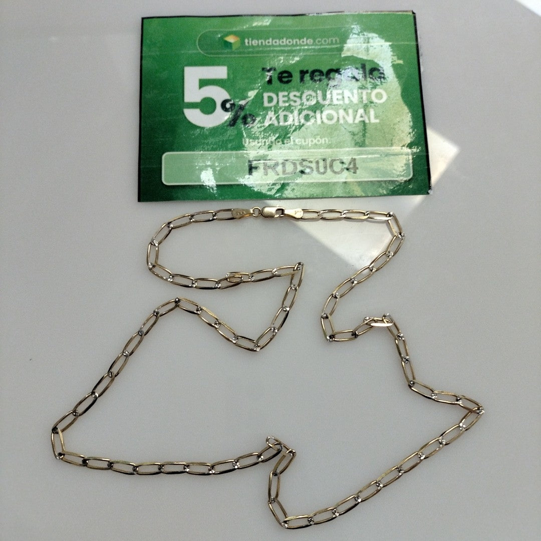 CADENA TEJIDO ESLABONES 11.8G 60 CM 14K (NUEVO)