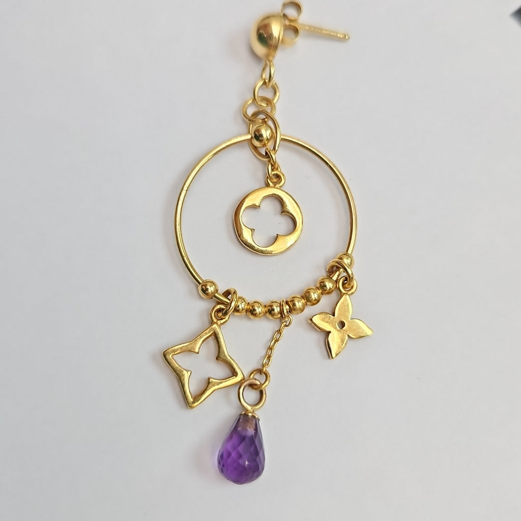 ARETES PAR ORO 14 K 6.8 GRMS (SEMINUEVO)