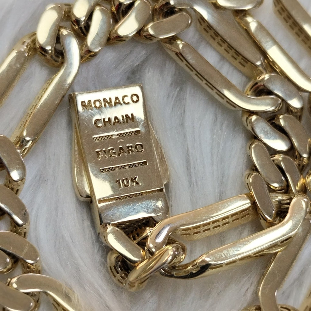 PULSERA CABALLERO MONACO ORO 10K 10.1 (NUEVO)