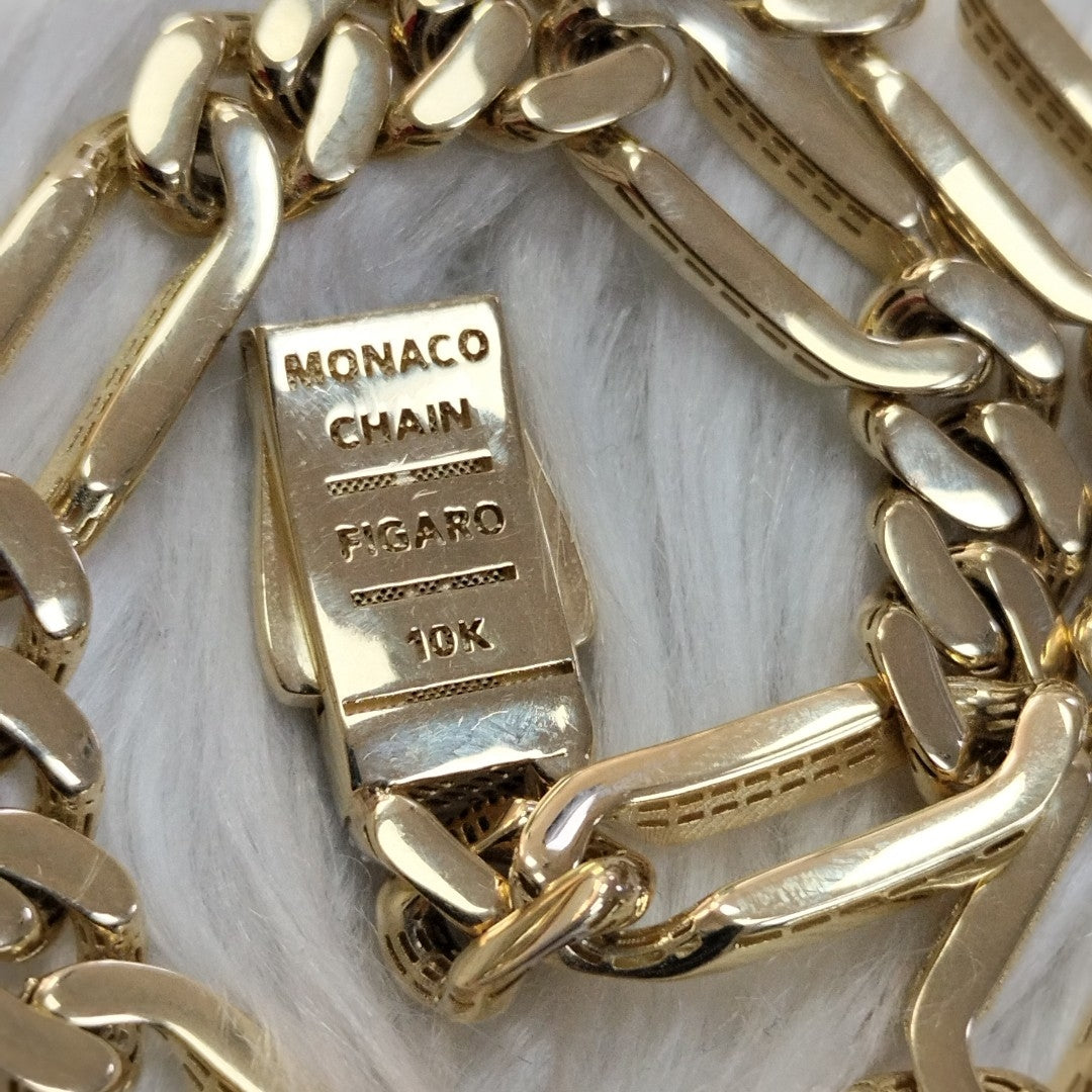 PULSERA CABALLERO MONACO ORO 10K 10.1 (NUEVO)