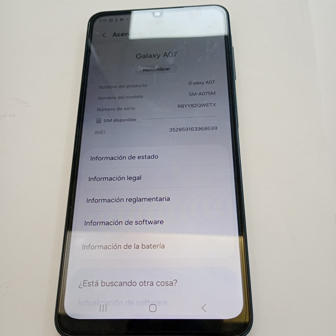 CELULAR SAMSUNG GALAXY A07 SM-A075M (2025) 64 GB 4 GB RAM (SEMINUEVO)