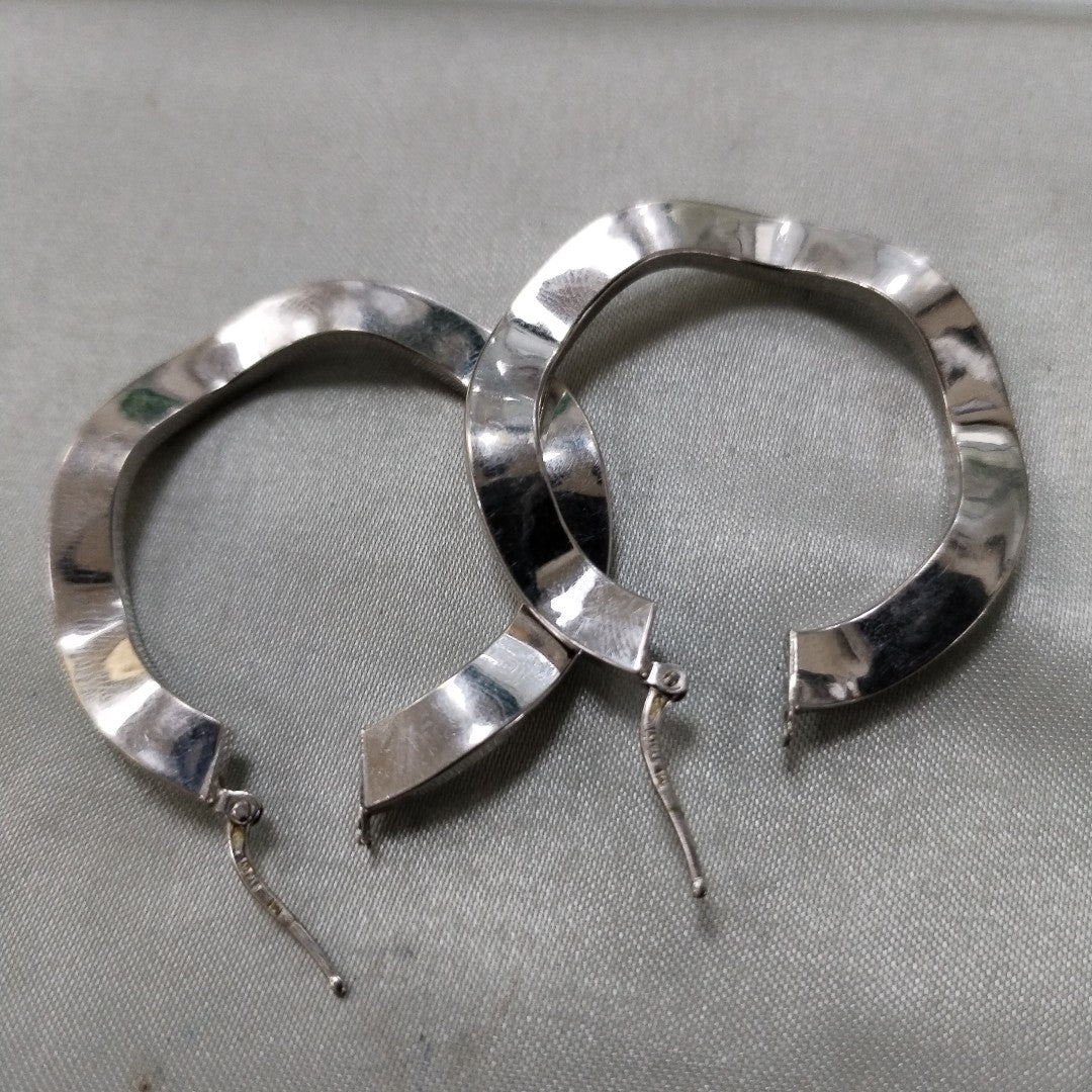 ARRACADAS PAR ORO, ORO BLANCO 14 K 6.1 GRMS (SEMINUEVO)