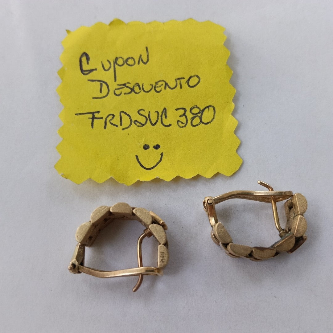 ARETES PAR ORO 14 K 13.3 GRMS (SEMINUEVO)