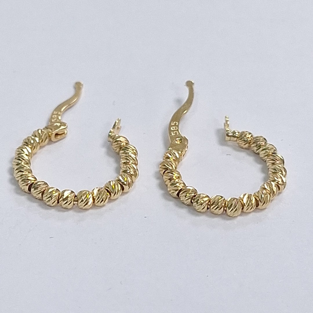 ARRACADAS PAR ORO 14 K 2.7 GRMS (SEMINUEVO)