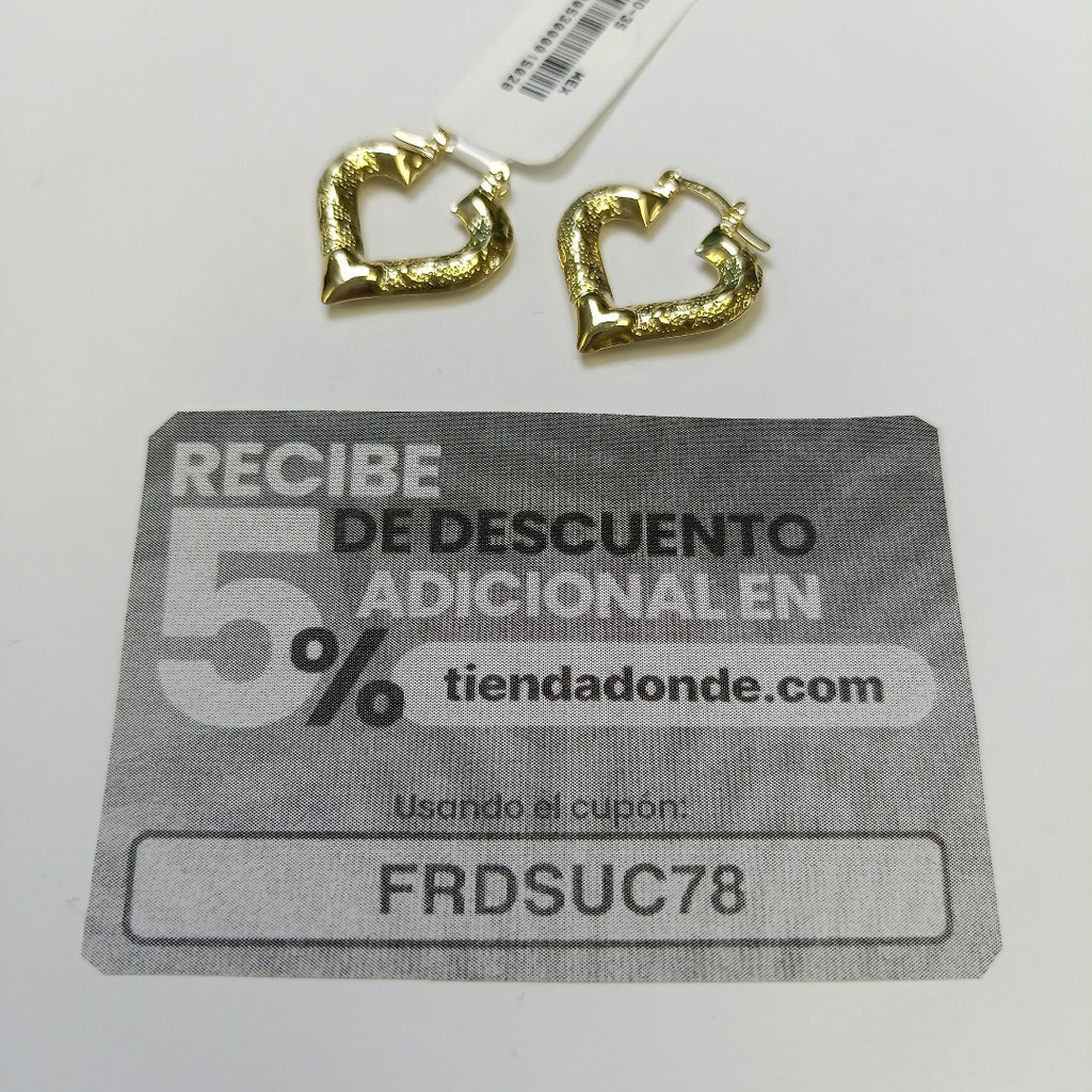 ARETES ARRACADAS 14K 1.7 GR (NUEVO)
