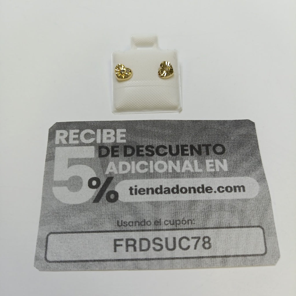 BROQUELES BROQUEL FIG CORAZON C CIRCONIA 14K 0.2603 GR (NUEVO)
