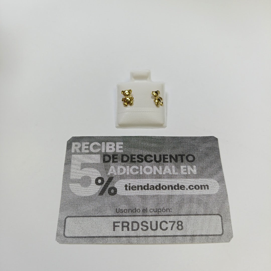 BROQUELES BROQUEL FIG OSO 14K 0.2592 GR (NUEVO)