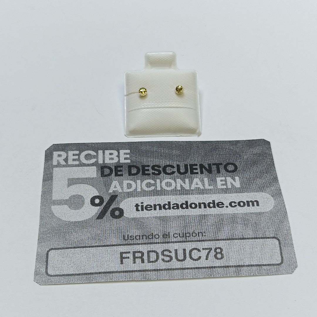 BROQUELES BROQUEL FIG HONGO 14K 0.17 GR (NUEVO)