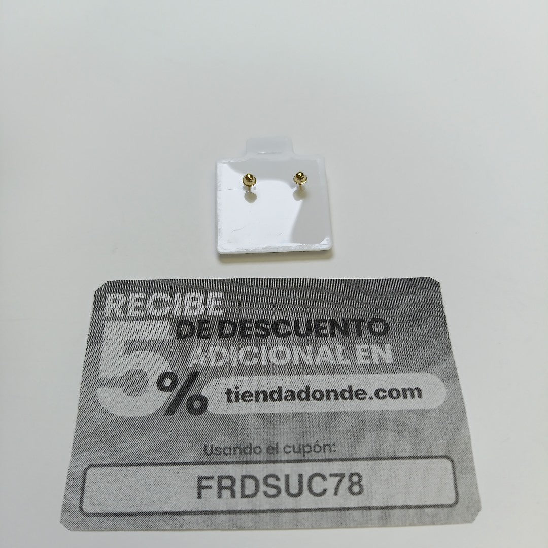 BROQUELES BROQUEL FIG BALON DE FUTBOL 14K 0.2387 GR (NUEVO)