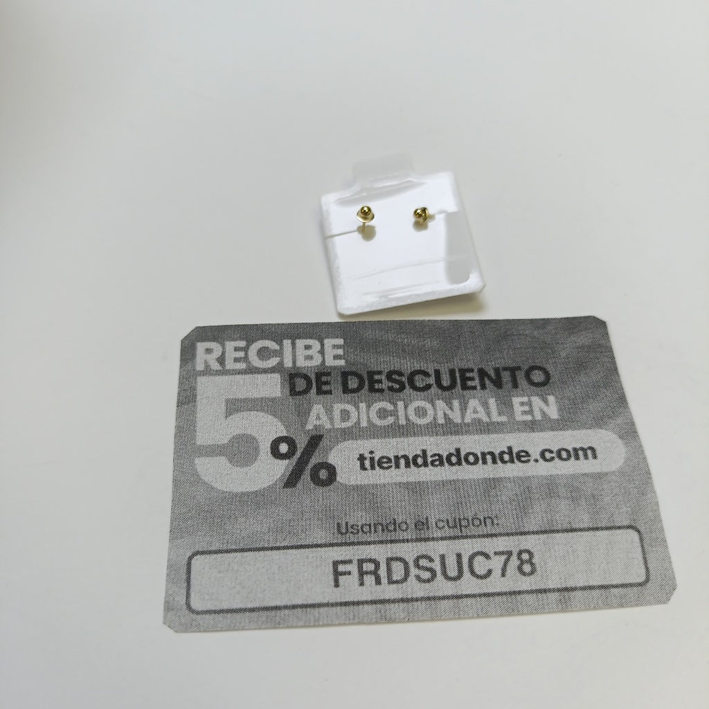 BROQUELES BROQUEL FIG CORAZON 14K 0.23 GR (NUEVO)