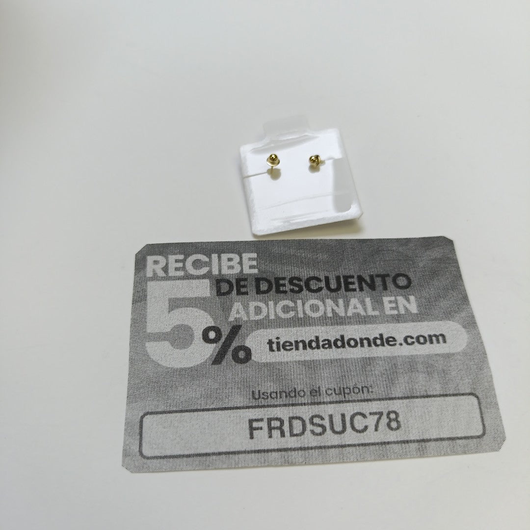BROQUELES BROQUEL FIG CORAZON 14K 0.23 GR (NUEVO)