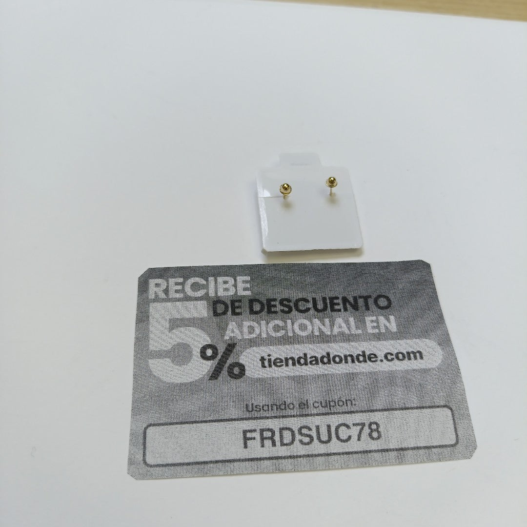 BROQUELES BROQUEL FIG ESTRELLA C CIRCONIA 14K 0.2603 GR (NUEVO)