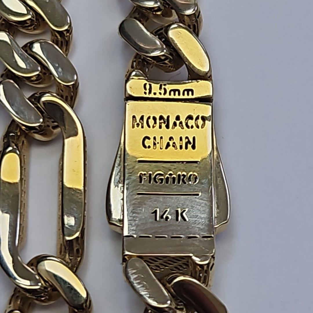 PULSERA CABALLERO MONACO ORO 14K 13.3 (NUEVO)
