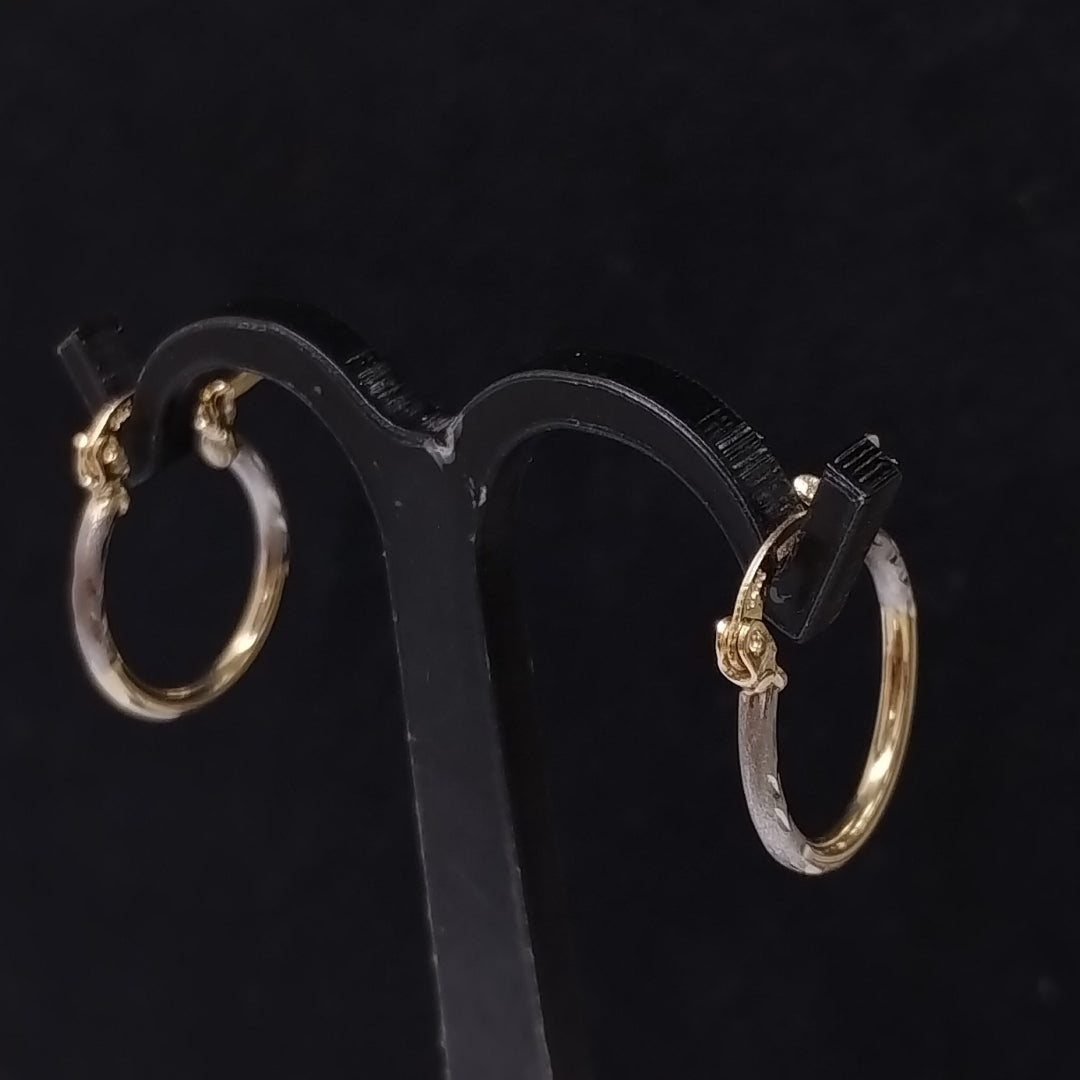 ARETES ARRACADAS COMBINADAS 14K 1.2 GR (NUEVO)