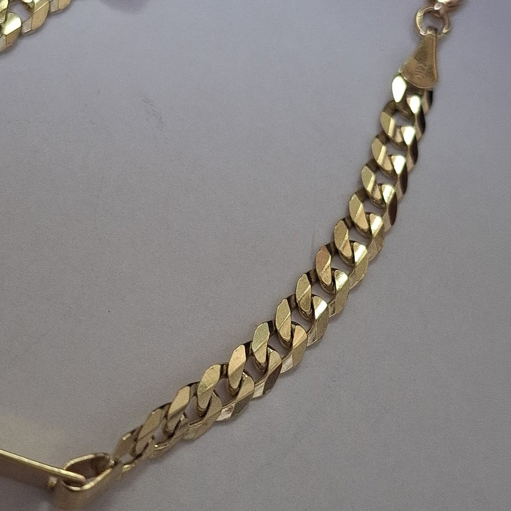 PULSERA ESCLAVA BARBADA 14K 18 CM 7.1 GR (NUEVO)
