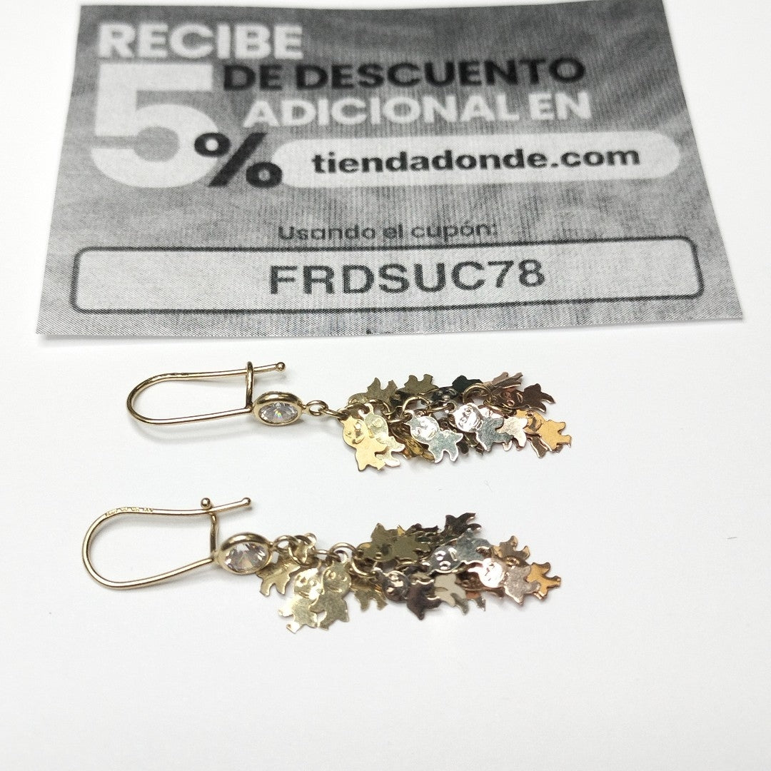 ARETES PAR ORO 14 K 2 GRMS (SEMINUEVO)
