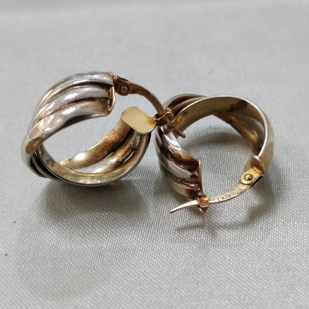 ARRACADAS PAR ORO,ORO BLANCO 10 K 2,50 GRMS (SEMINUEVO)