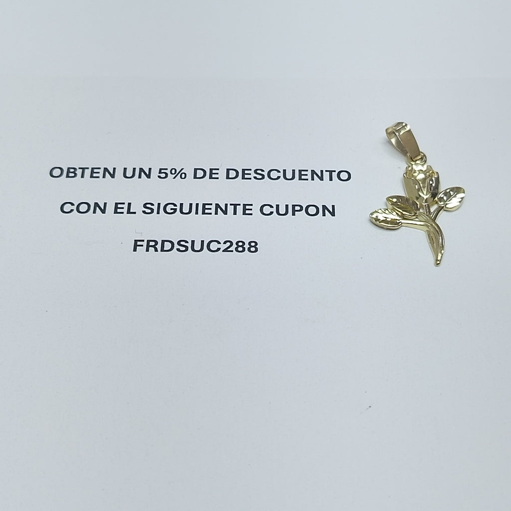 DIJE ROSA 10K 1.4 GR (NUEVO)