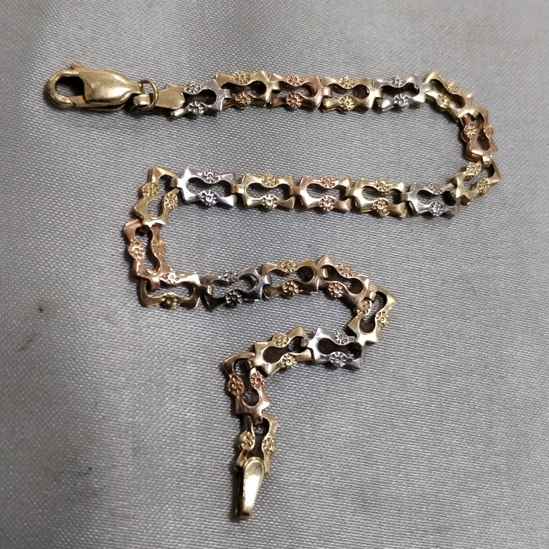 PULSERA ORO,ORO COMBINADO 10 K 2,50 GRMS (SEMINUEVO)