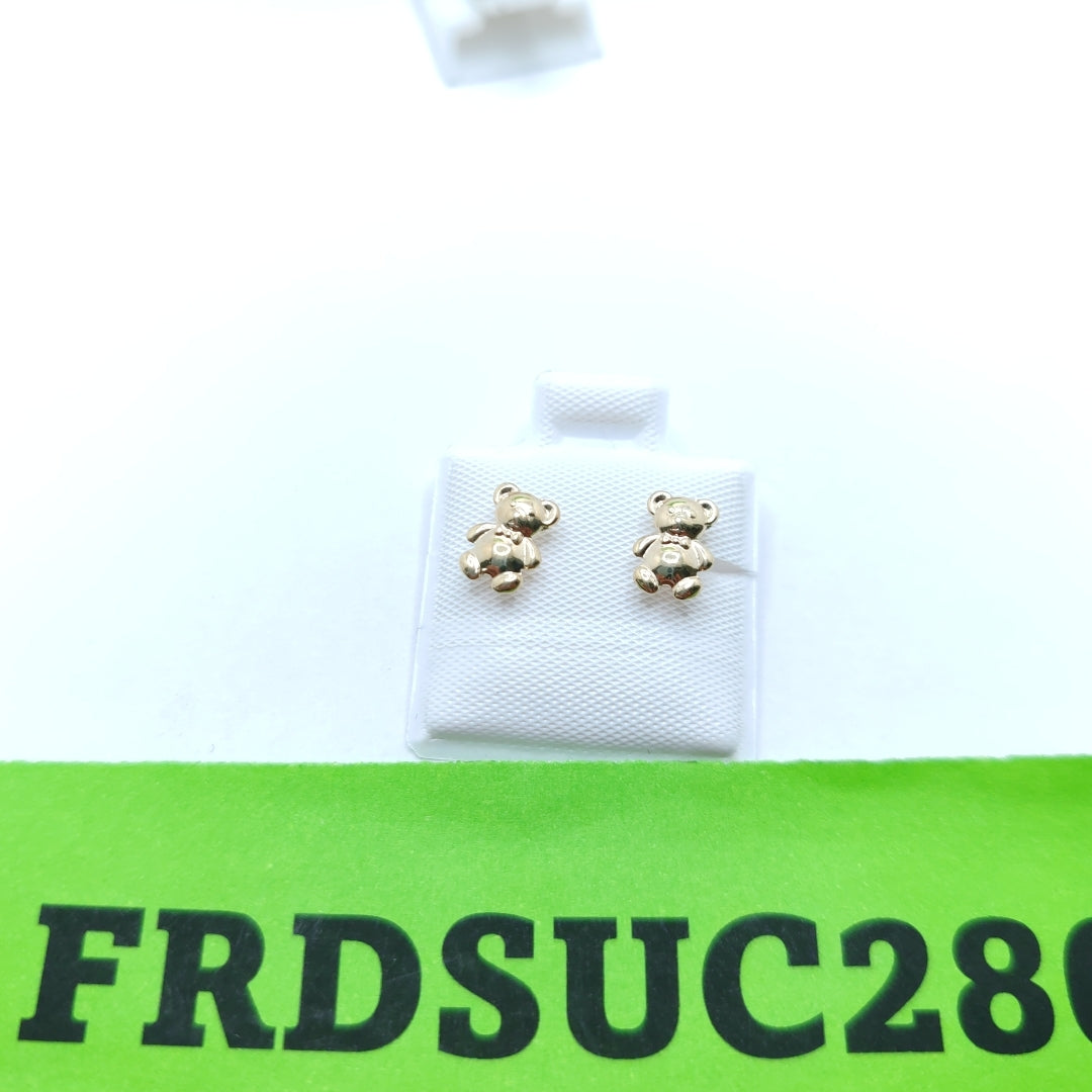 BROQUELES BROQUEL FIG OSO 14K 0.2592 GR (NUEVO)