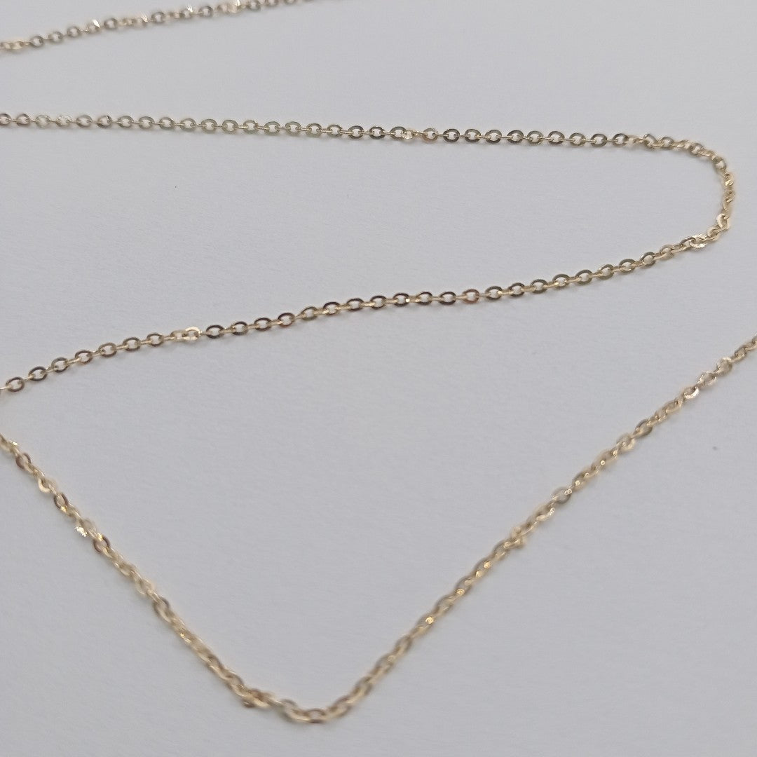 CADENA TEJIDO GARGANTILLA CON DIJE MARIPOSAS CIRCONIAS Y PIEDRAS DE COLOR 14K 45 CM 1.9 GR (NUEVO)