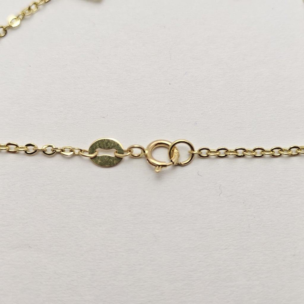 PULSERA ESPECIAL CON CORAZONES 14K 18 CM 1.3 GR (NUEVO)