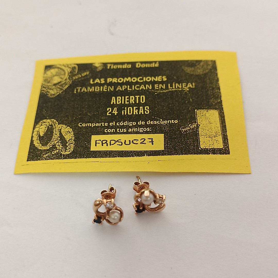 ARETES PAR ORO 14 K 1.3 GRMS (SEMINUEVO)