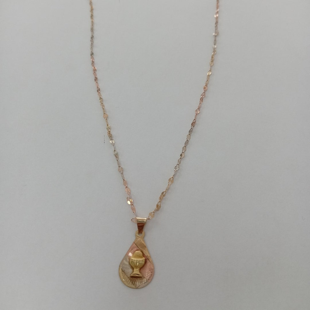 CADENA, MEDALLA RELIGIOSA ORO 10 K 1.7 GRMS (SEMINUEVO)
