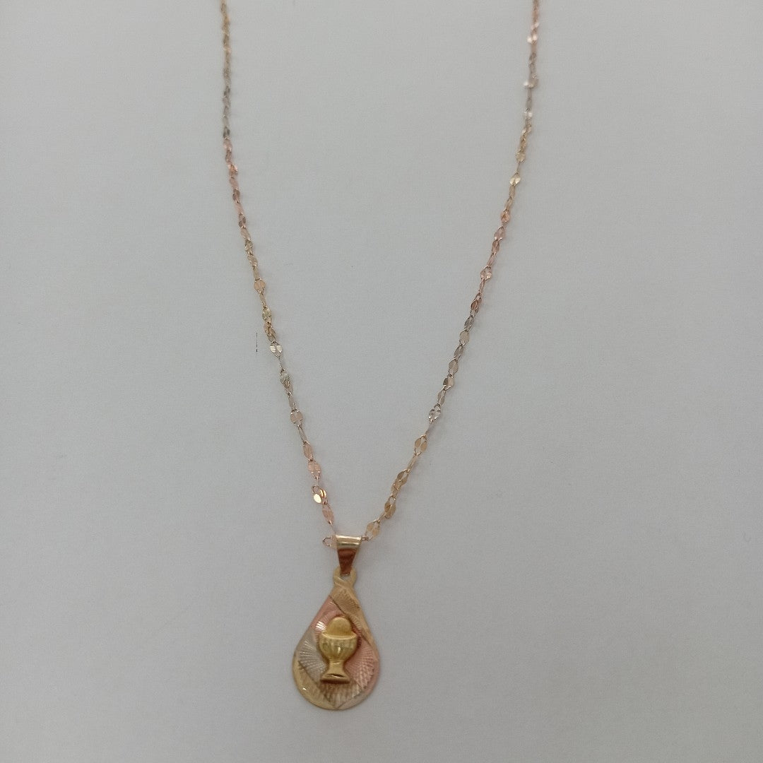 CADENA, MEDALLA RELIGIOSA ORO 10 K 1.7 GRMS (SEMINUEVO)