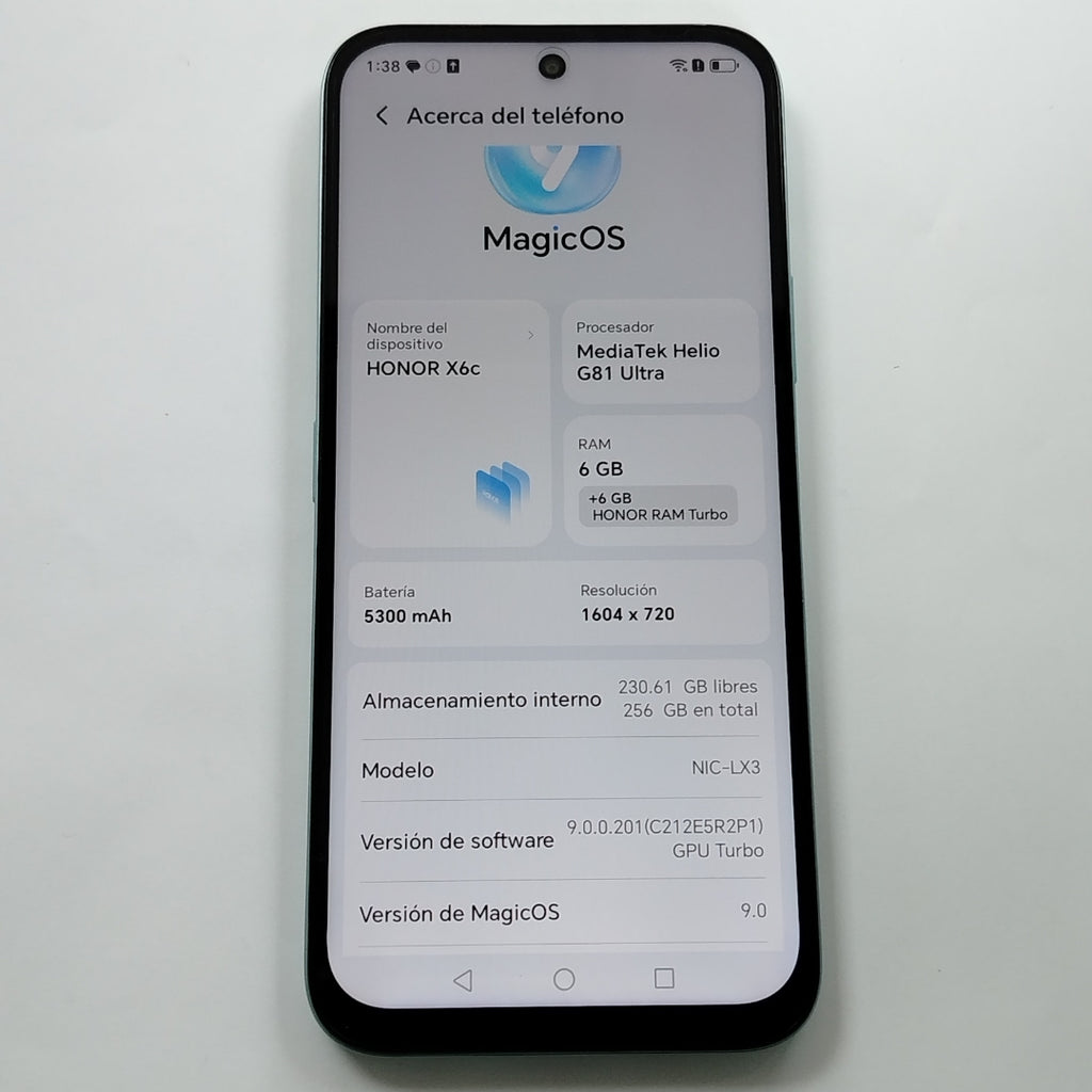 CELULAR HONOR X6C NIC-LX3 (2025) 256 GB 6 GB RAM (SEMINUEVO)