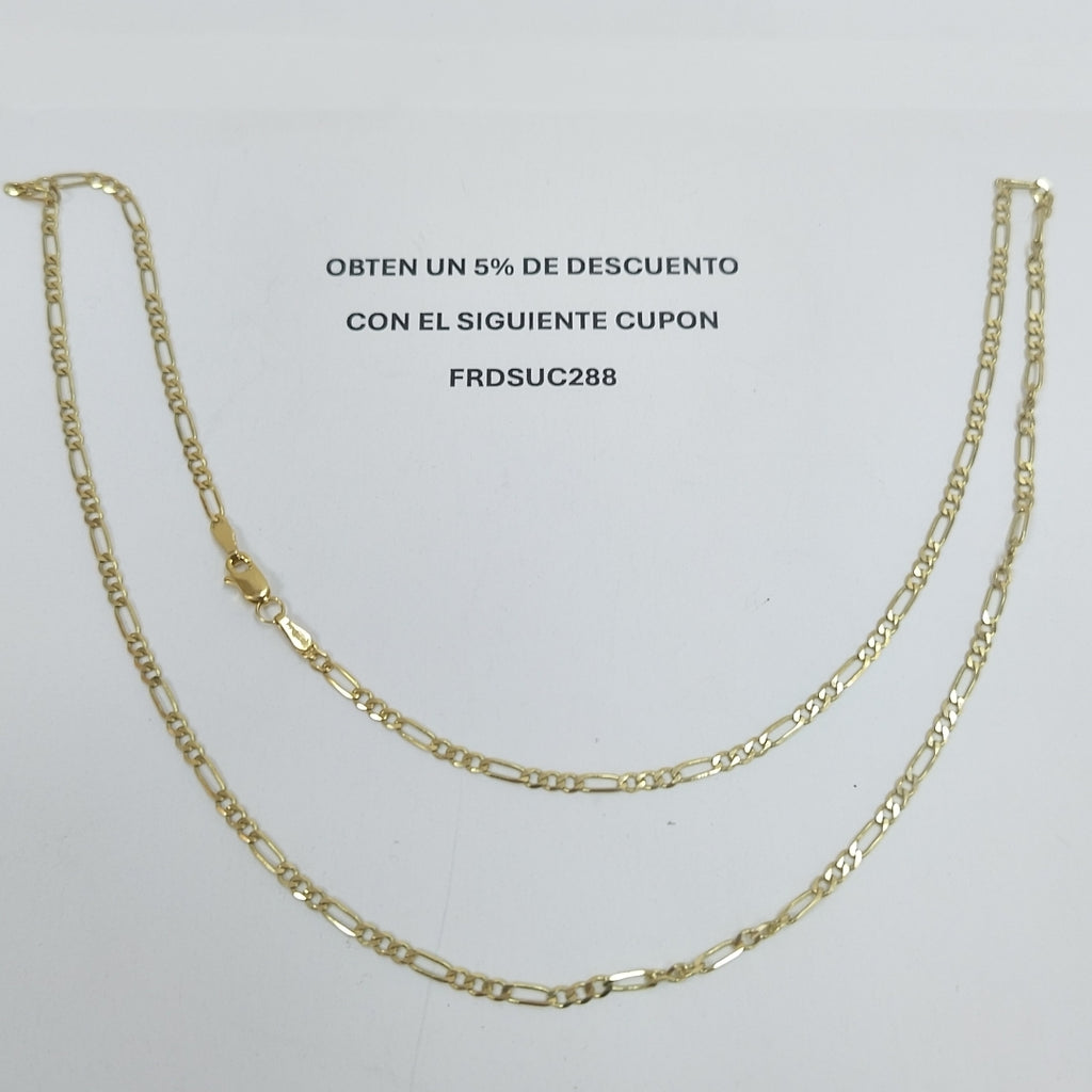CADENA TEJIDO 3X1 14K 55 CM 5.2 GR (NUEVO)