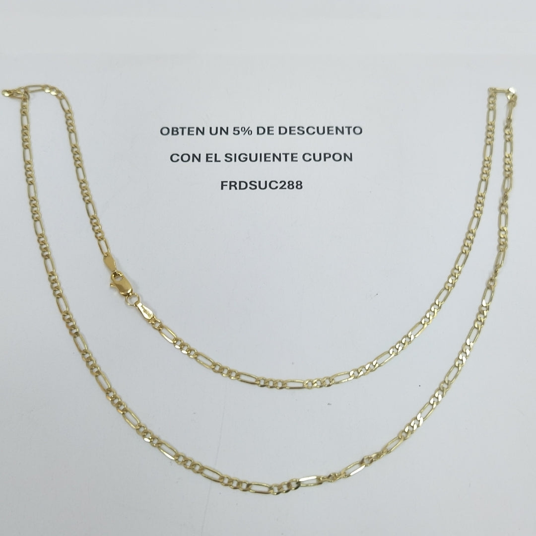 CADENA TEJIDO 3X1 14K 55 CM 5.2 GR (NUEVO)