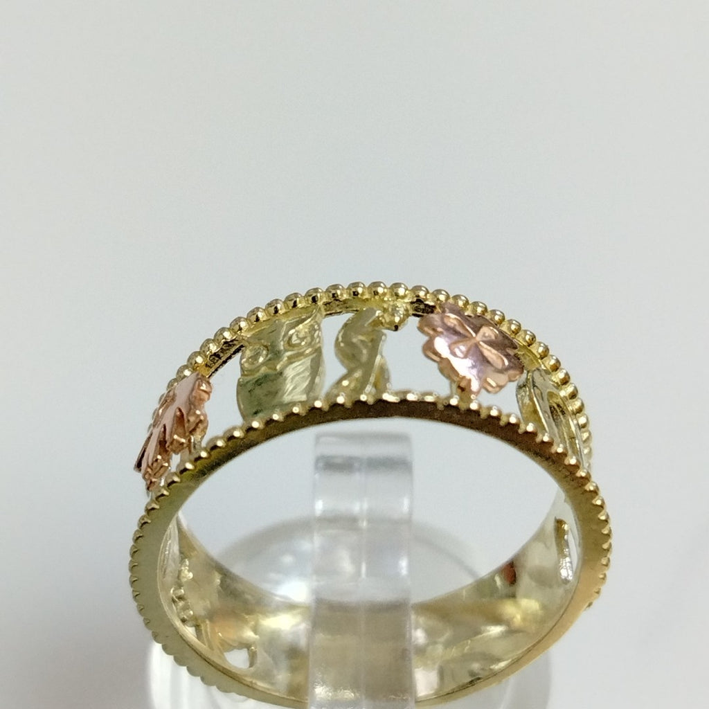 ANILLOS ARGOLLA DE LA SUERTE 10K TALLA 8 3 GR (NUEVO)