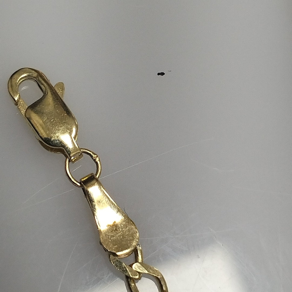 PULSERA TEJIDO BARBADA 14K 18 CM 3.4 GR (NUEVO)