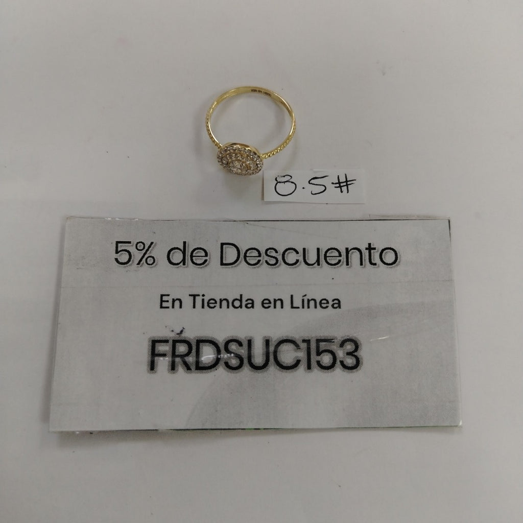 ANILLO ANILLITO C CIRCONIAS 14K 8.5 TALLA 1.9 GR (NUEVO)