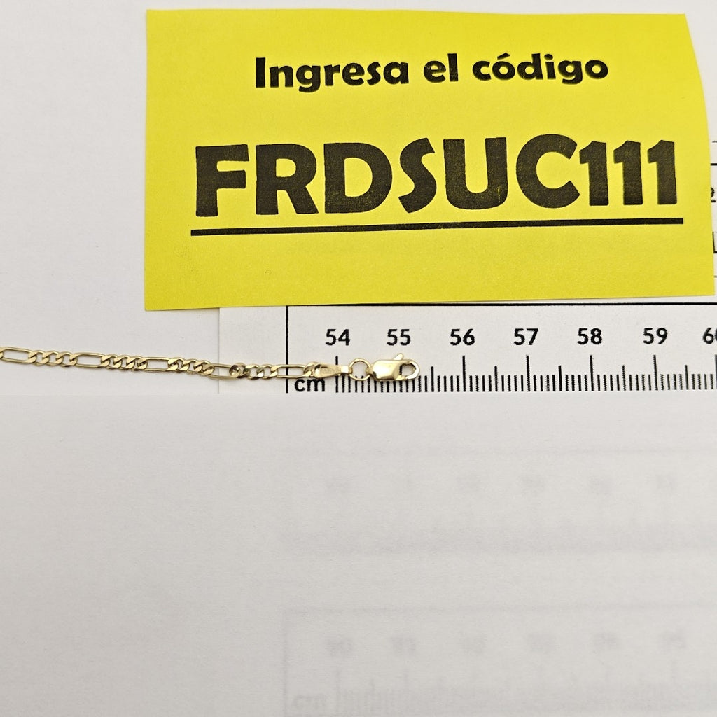 CADENA TEJIDO 3X1 14K 55 CM 5.2 GR (NUEVO)