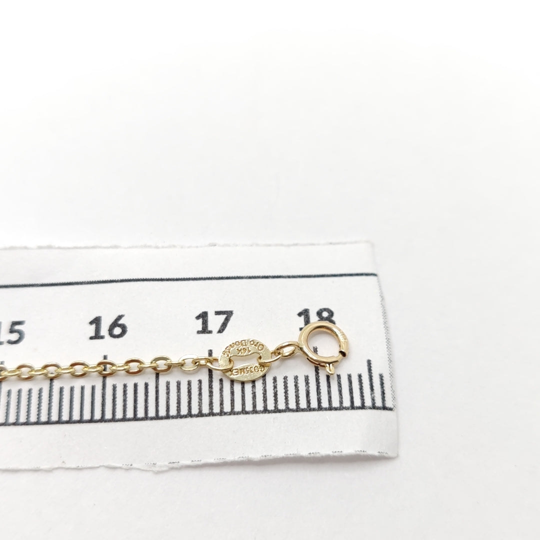 PULSERA TEJIDO ESPECIAL FIG NIÑO 14K 18 CM 1.4 GR (NUEVO)