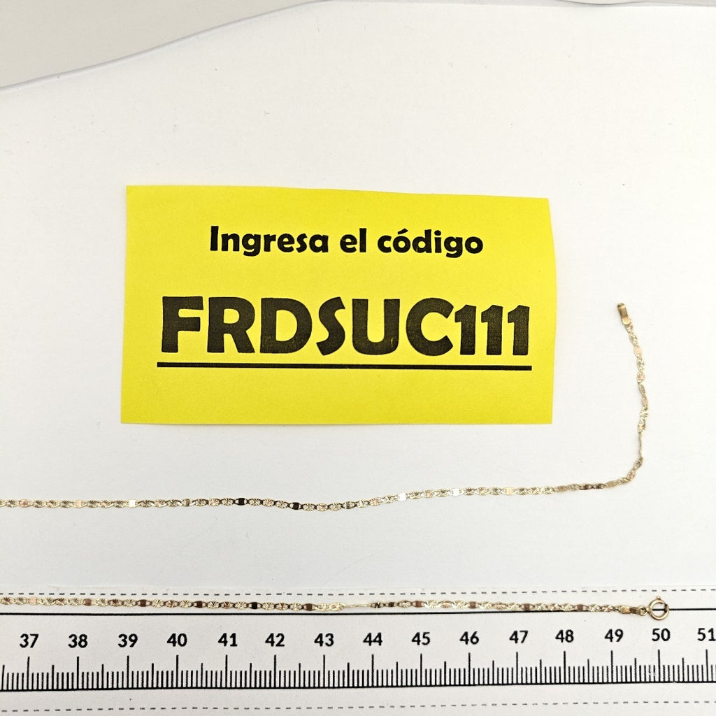 CADENA ORO COMBINADO 10 K 1.2 GRMS (SEMINUEVO)