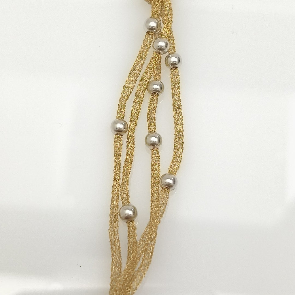 PULSERA ORO COMBINADO 14 K 7,00 GRMS (SEMINUEVO)
