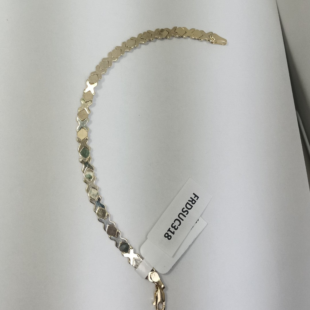 PULSERA ESPECIAL XOXO 14K 18 CM 6.1 GR (NUEVO)
