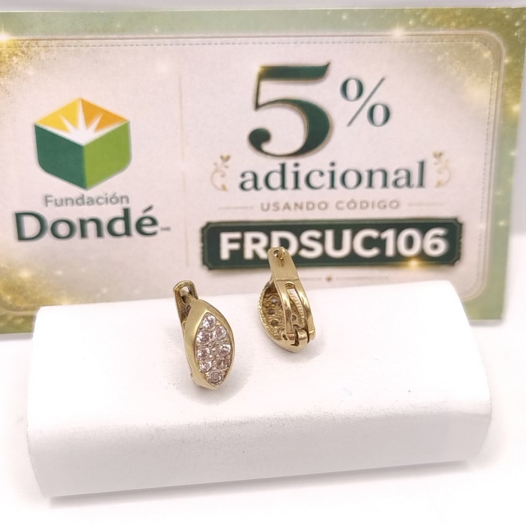 ARETES PAR ORO 10 K 2.7 GRMS (SEMINUEVO)