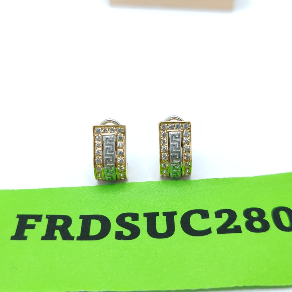ARETES PAR ORO COMBINADO 14 K 5,00 GRMS (SEMINUEVO)